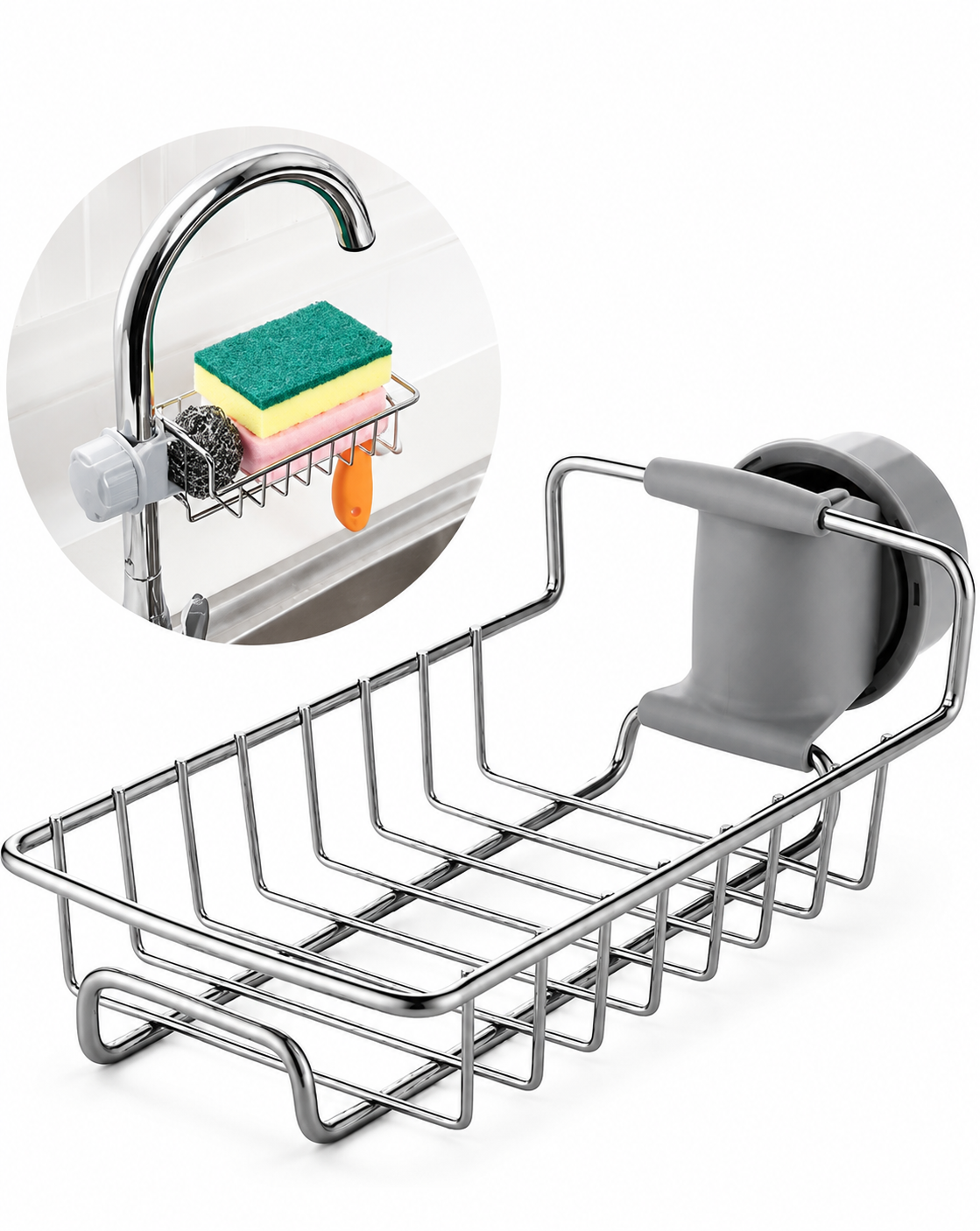 Stainless Steel Kitchen Sink Caddy Organizer