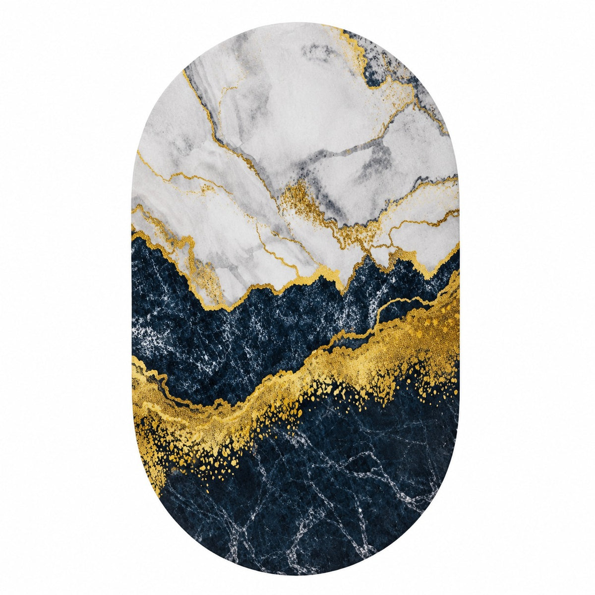 Bathroom Door mat anti slip skid oval