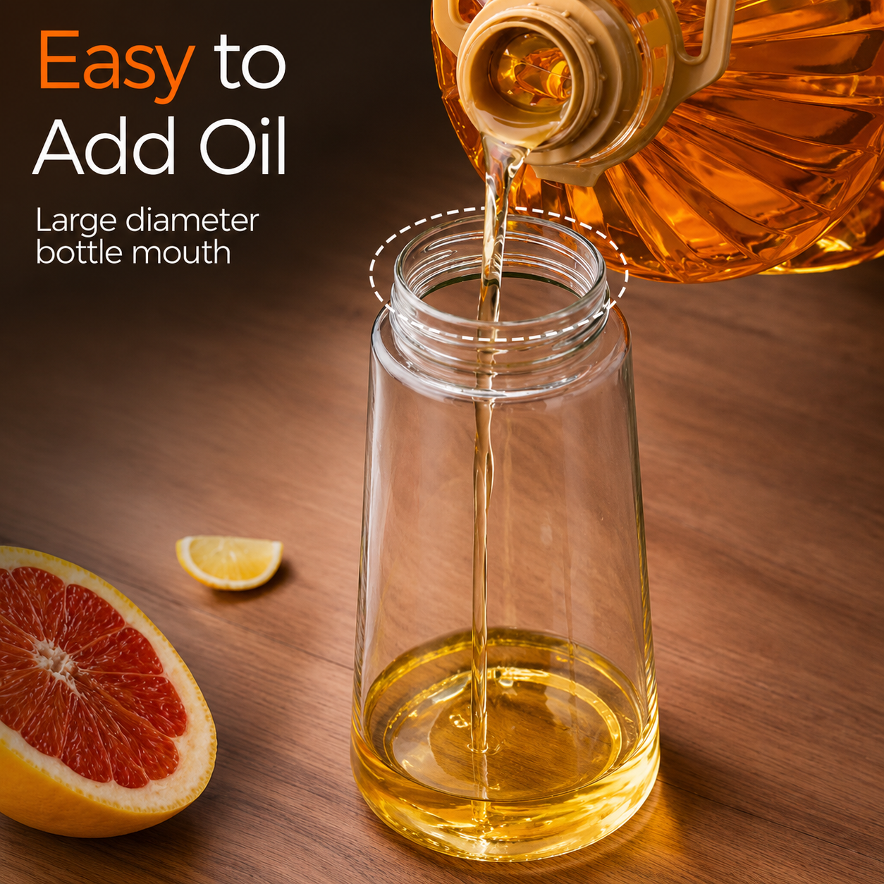 2-in-1 Oil Dispenser & Sprayer for Kitchen, 500ml