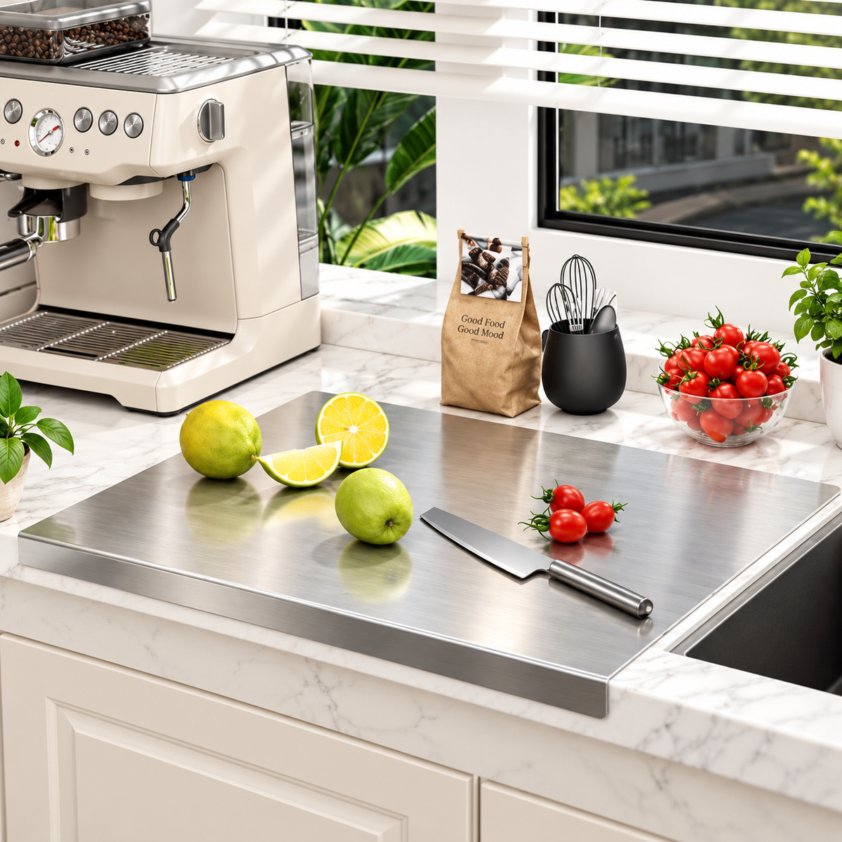 Stainless steel cutting board